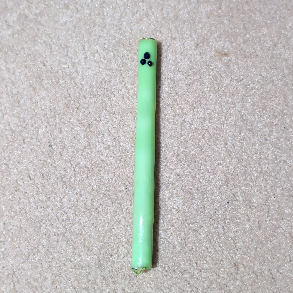 Blown Glass Boba Straw Reusable Cup Accessory Slime Green & Blue